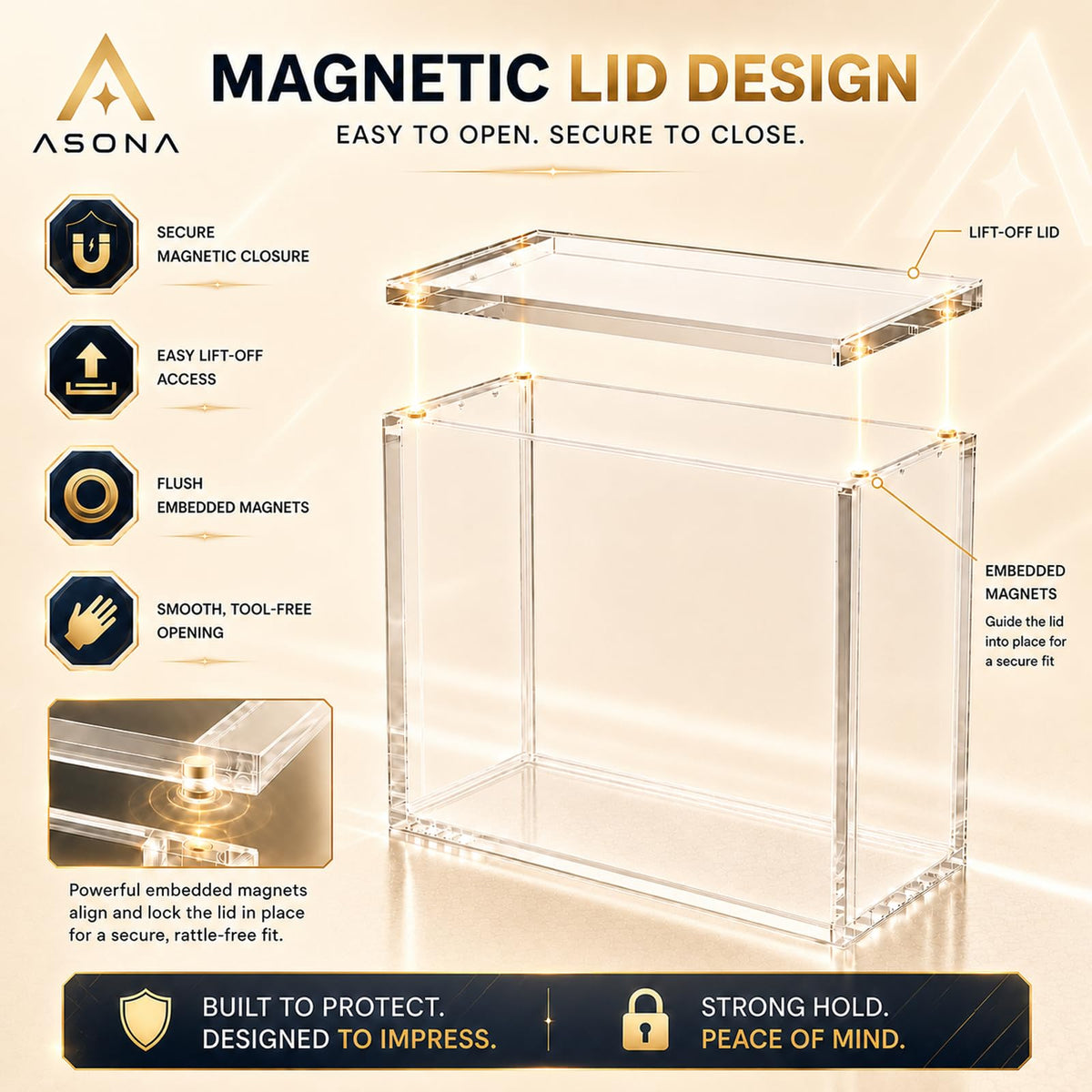 Clear Magnetic Acrylic Case 2-Pack M254701