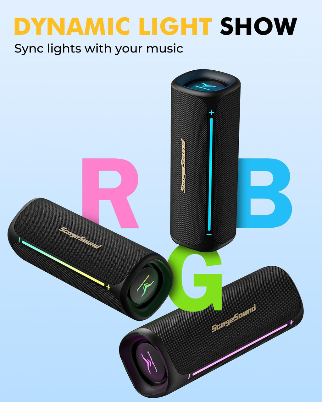 Portable Bluetooth Speaker IP67 Waterproof Black U251938