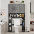 Over The Toilet Storage Cabinet with 3 Barn Doors G81679