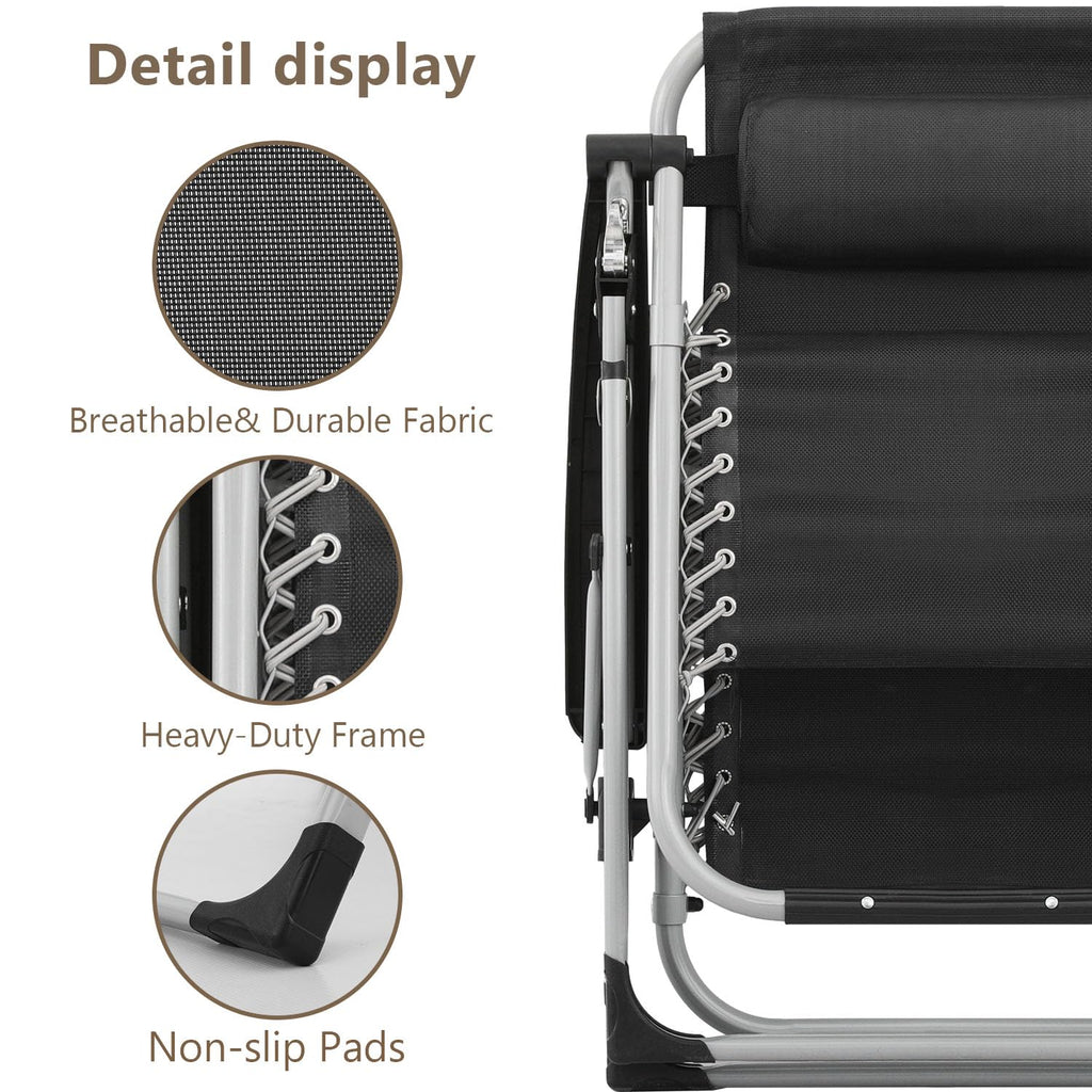 Zero Gravity Lounge Chair Black W743293