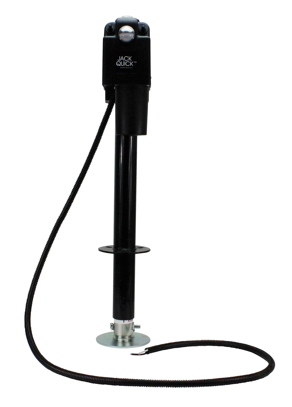 Electric A-Frame Tongue Jack with LED Work Light and Ground Wiring, 3,650 lbs. Capacity, Black Z773