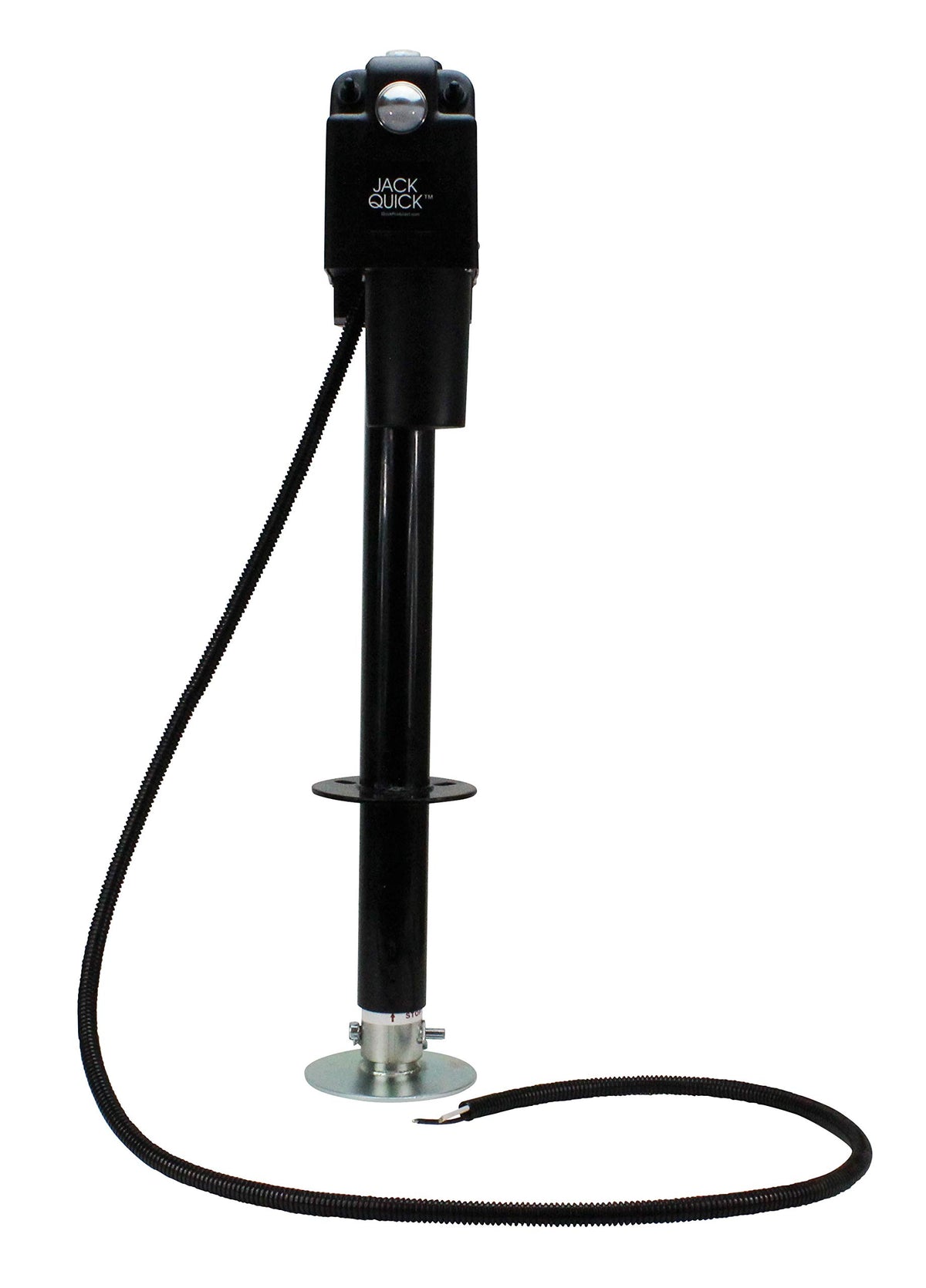 Electric A-Frame Tongue Jack with LED Work Light and Ground Wiring, 3,650 lbs. Capacity, Black Z773