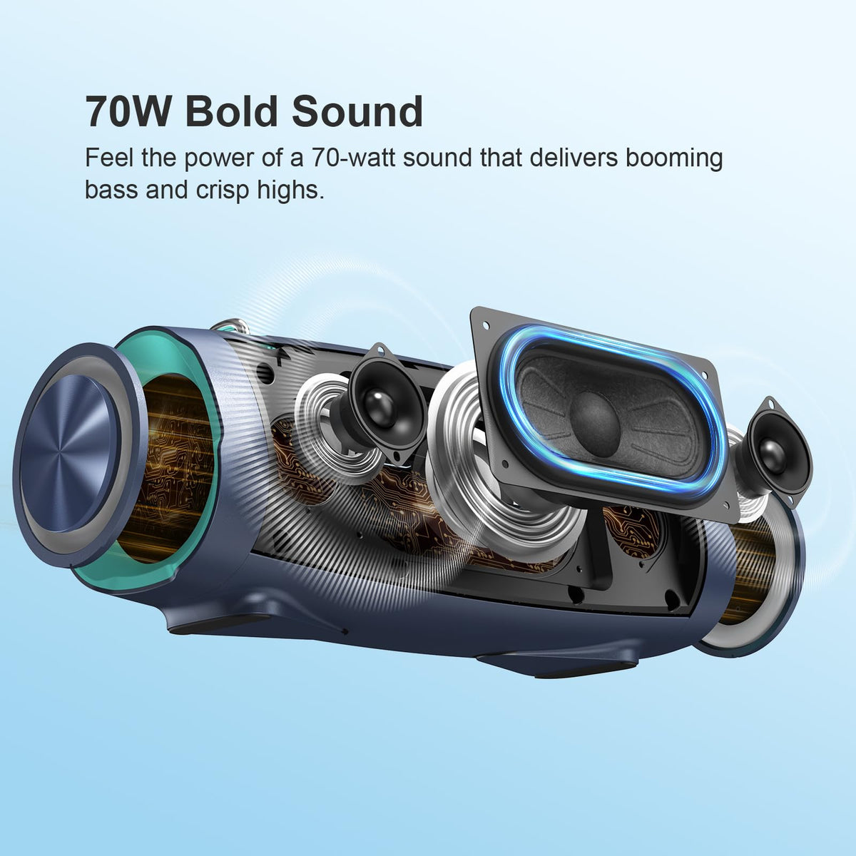 Wireless Bluetooth Speaker, IPX6 Waterproof W493