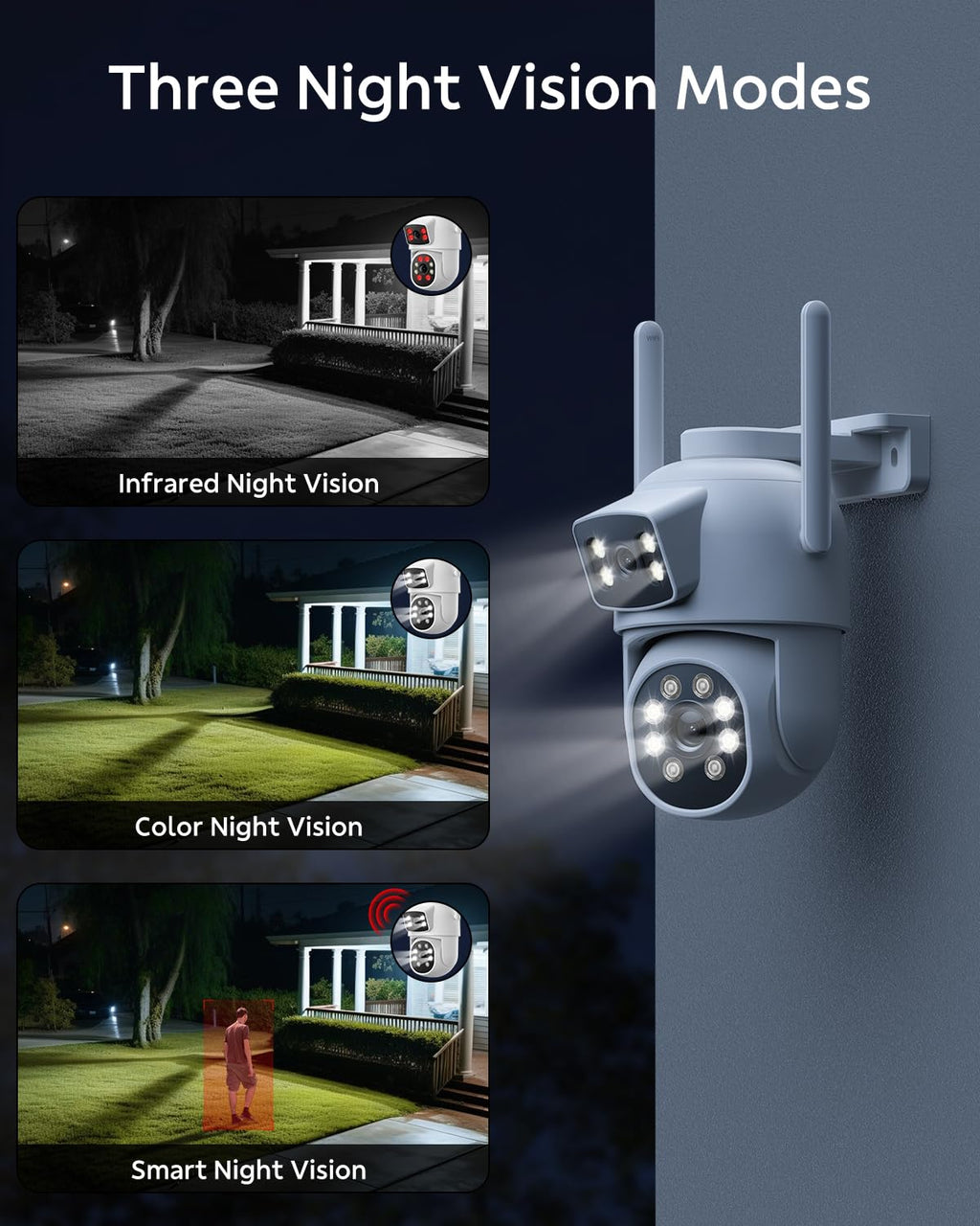 Wireless Outdoor 4 Cam Home Security Cameras System K61217