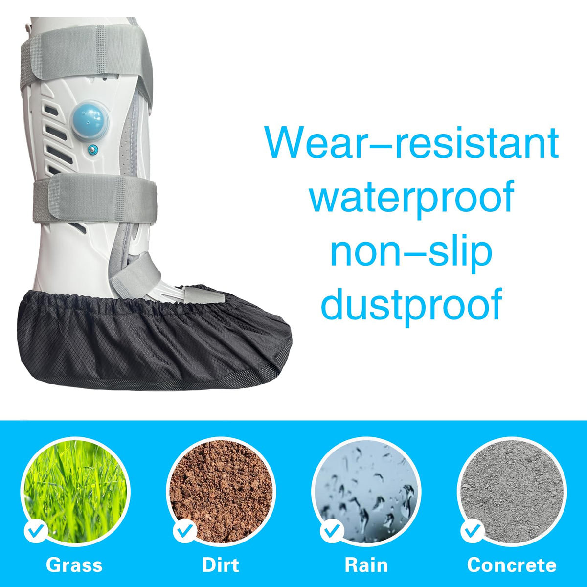 Medium Waterproof Anti-slip Washable Walking Boot Covers M632