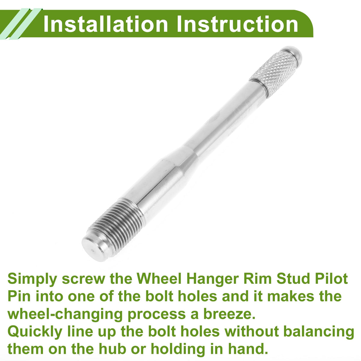 M14x1.25 120mm Stainless Steel Wheel Alignment Pin W2521