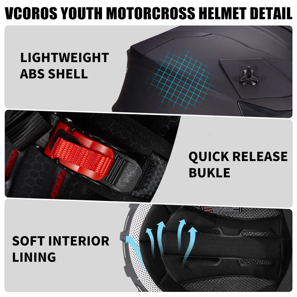Kids DOT Approved Motocross Helmets C212