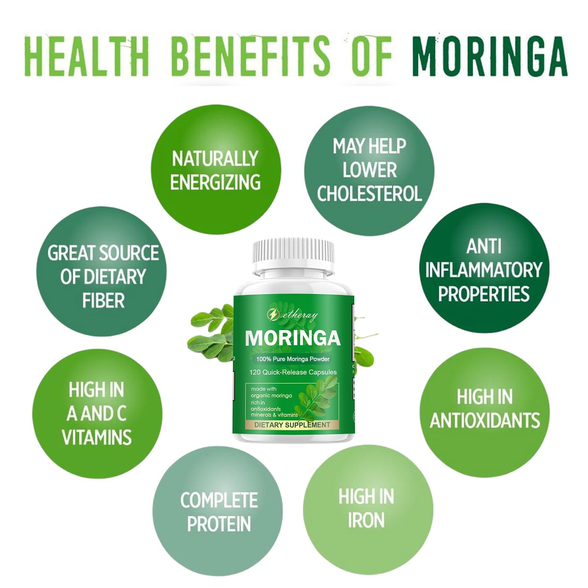 Moringa Capsules 800mg 120 Capsules D271