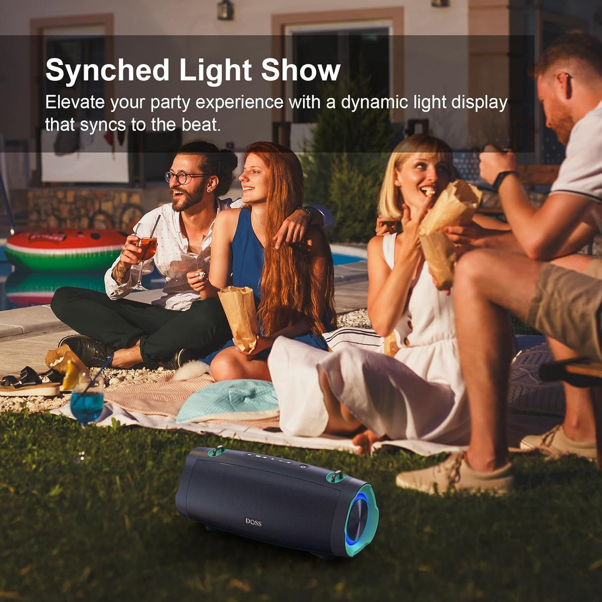 Wireless Bluetooth Speaker, IPX6 Waterproof W493