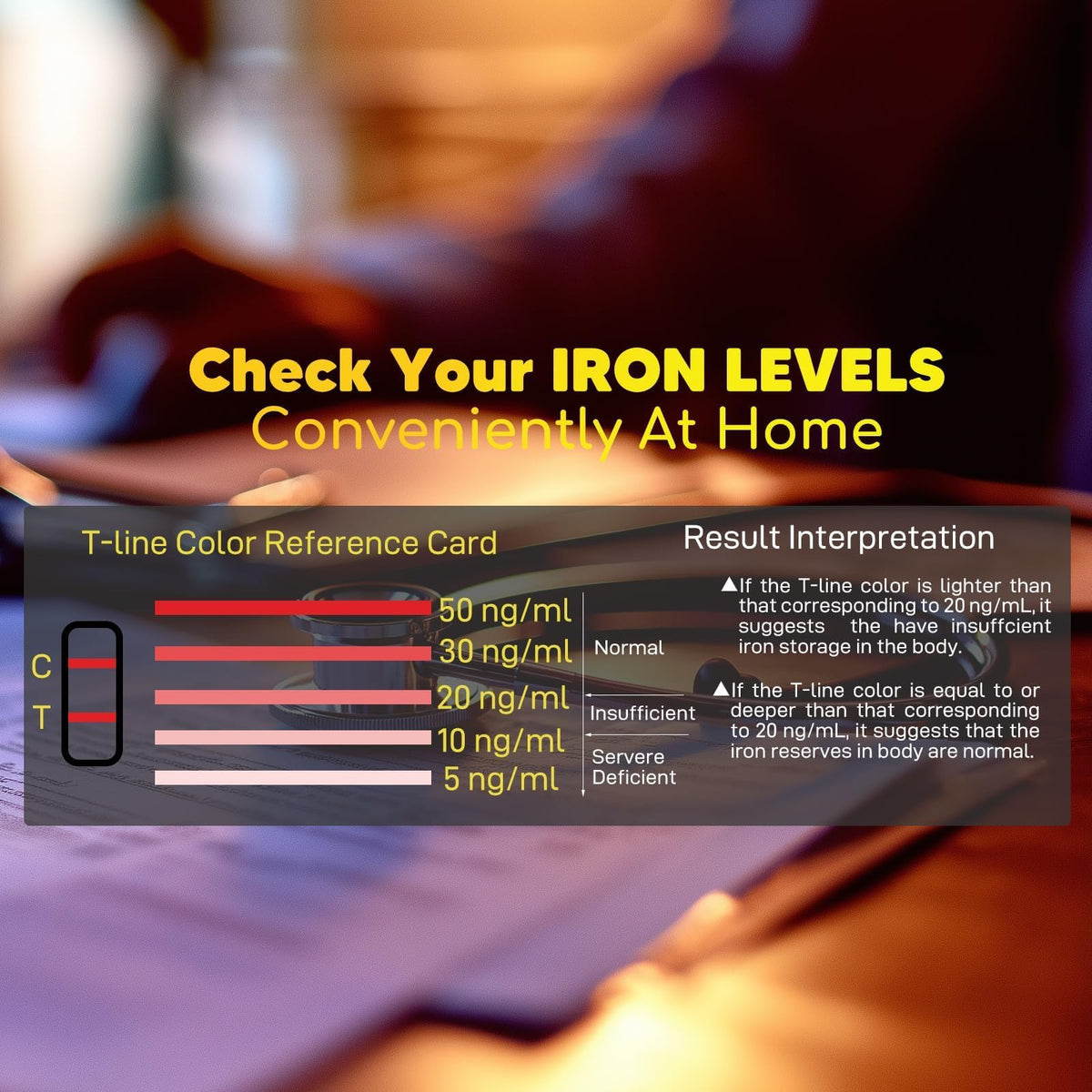 Iron Deficiency Home Test Kit 2 Tests O421