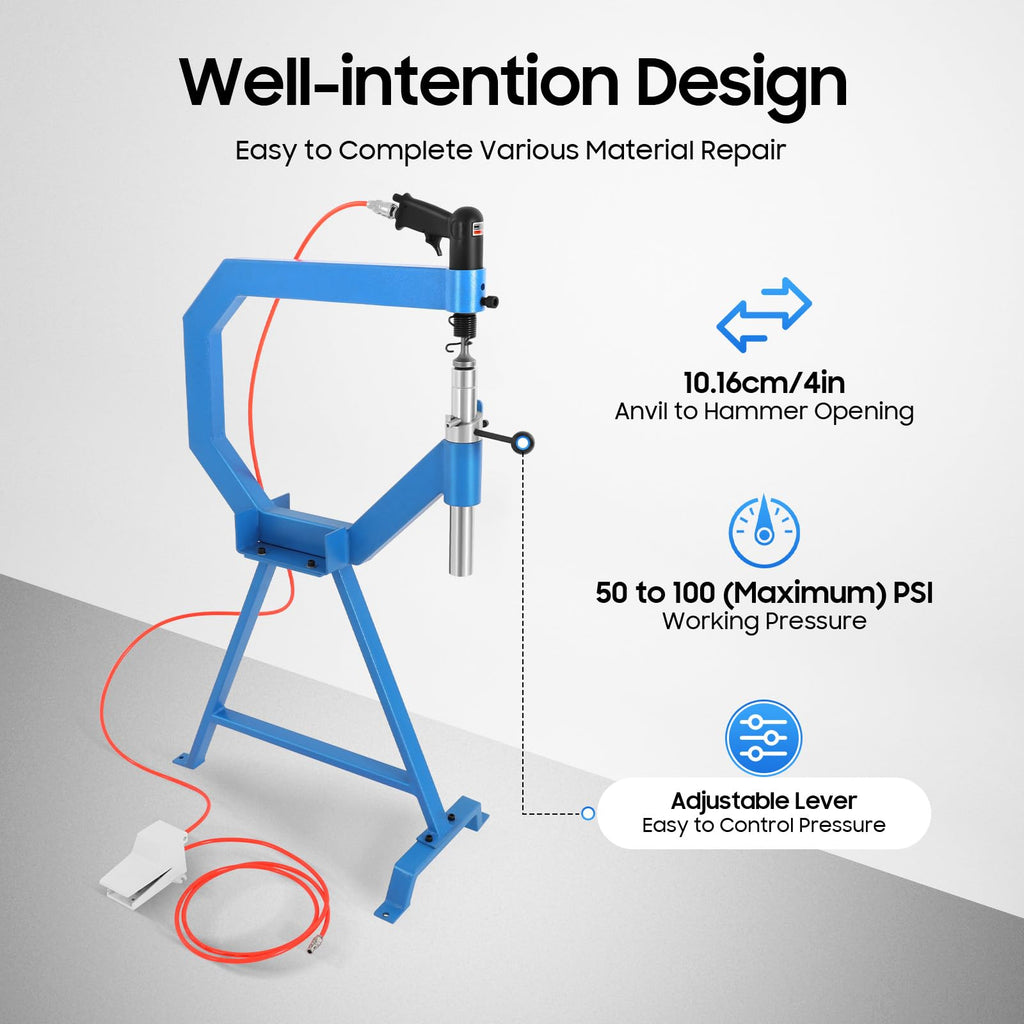 Pneumatic Planishing Hammer with 1"/2"/3" Anvil Dies V328