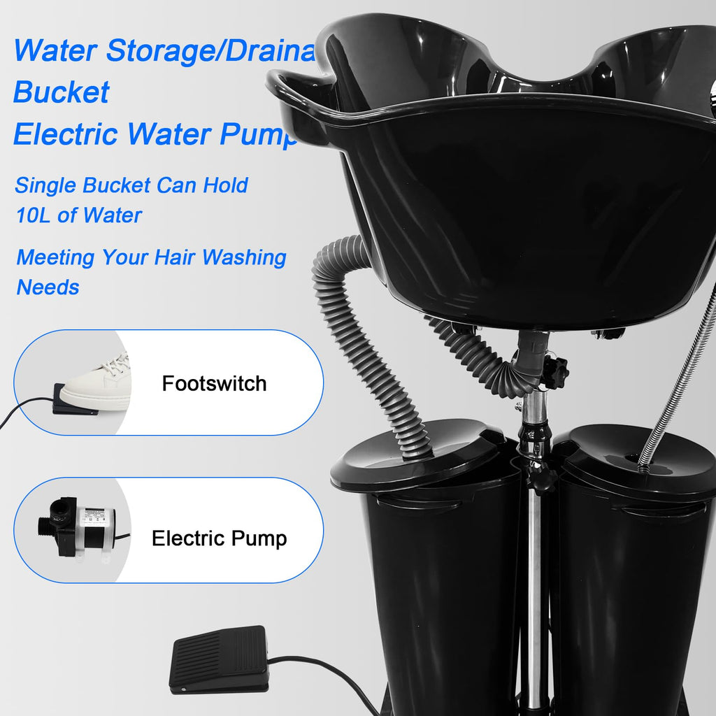 Portable Shampoo Bowl with Electric Pump Q326