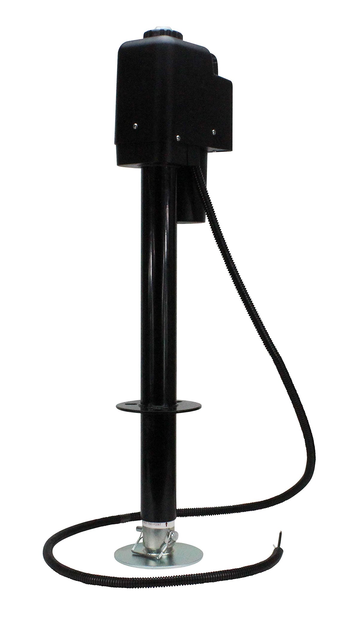 Electric A-Frame Tongue Jack with LED Work Light and Ground Wiring, 3,650 lbs. Capacity, Black Z773
