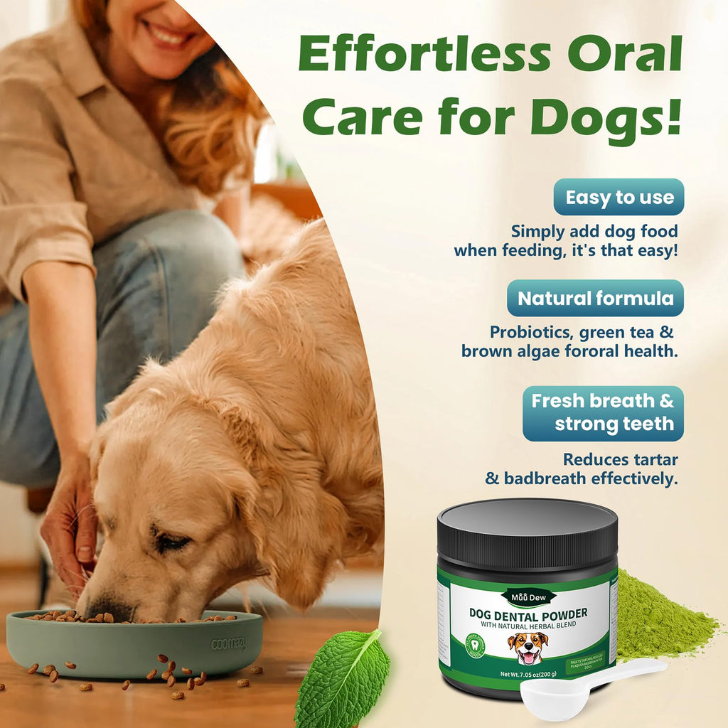 Dog Teeth Cleaning Powder, Dental Powder and Breath Freshener, 200 Grams R297050