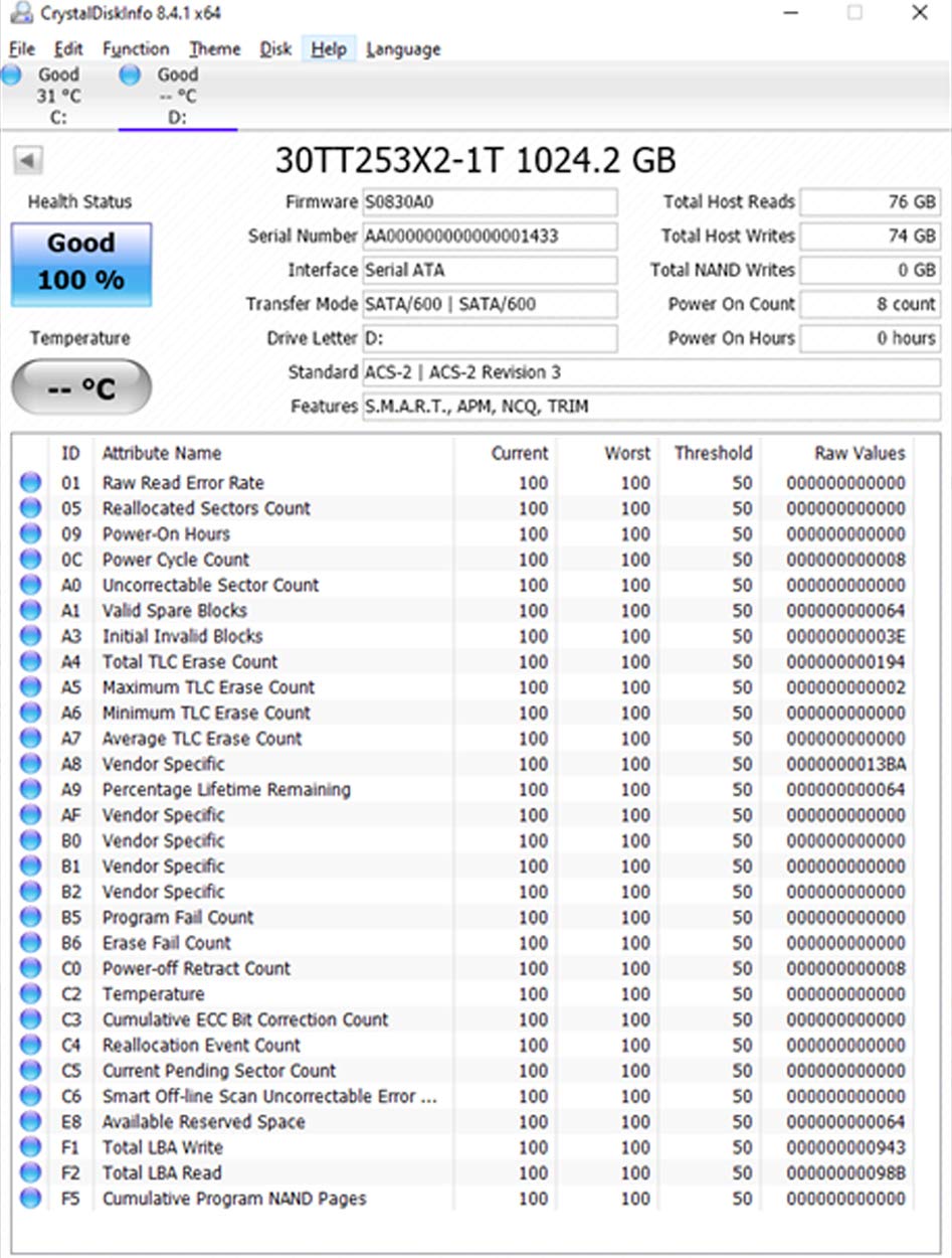 1TB 2.5 Inch SATA III Internal SSD E8206