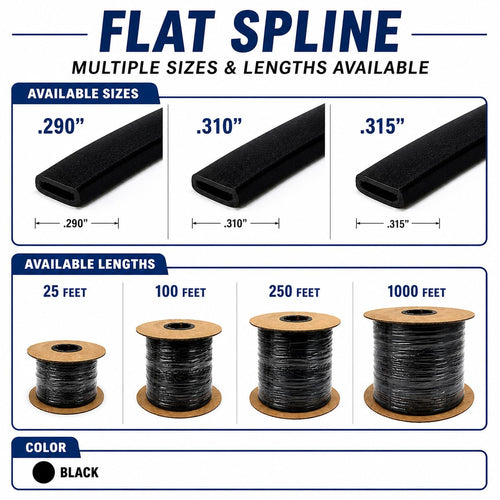.310 Flat Vinyl Spline 100 Feet V88448