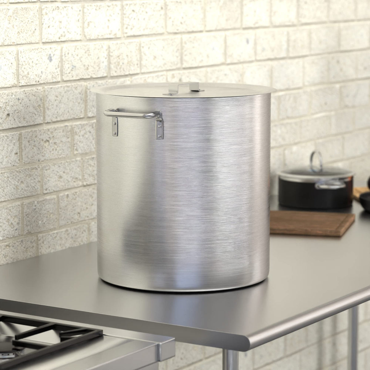 60 Qt. Aluminum Stock Pot with Lid Z16338