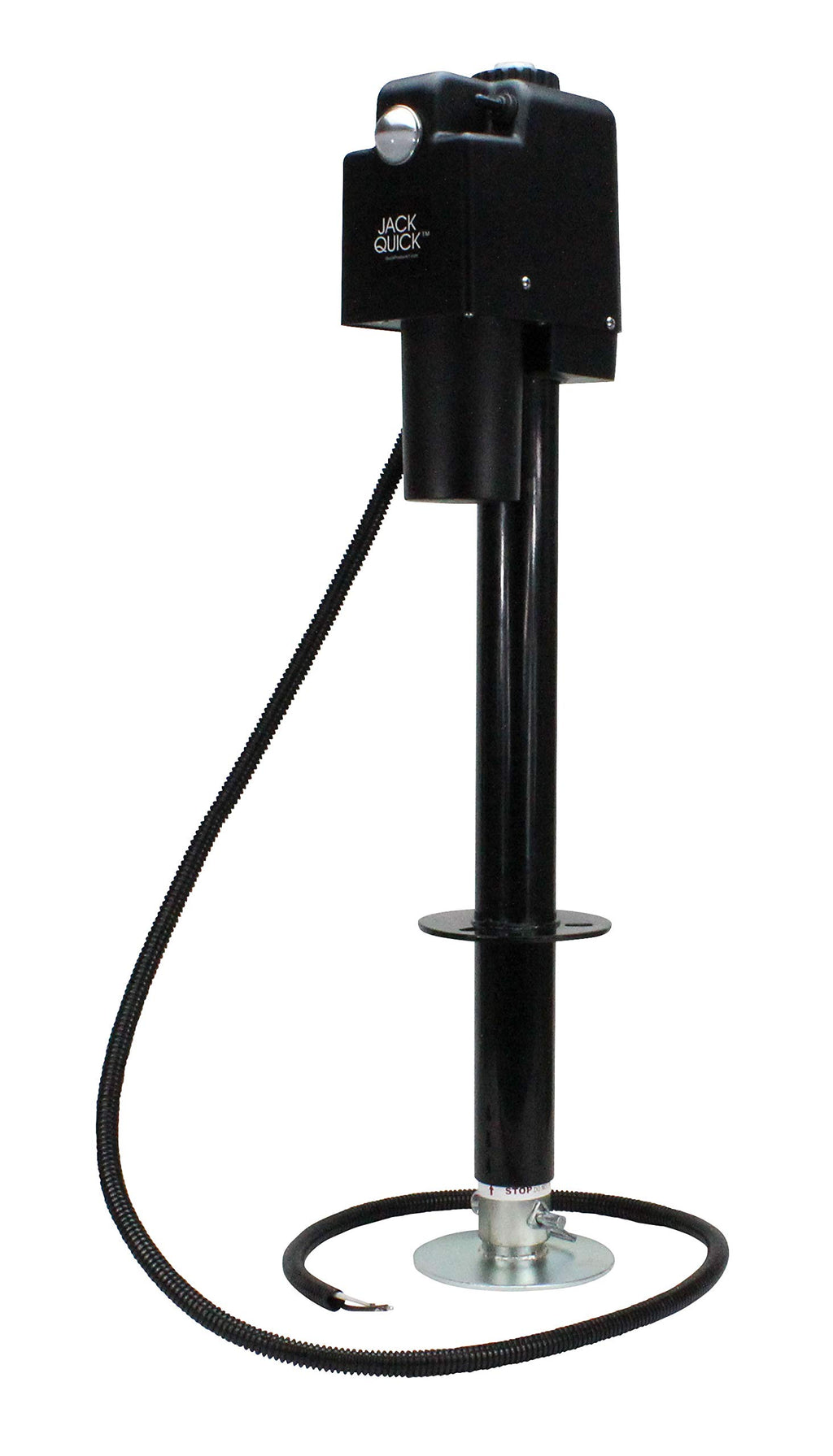 Electric A-Frame Tongue Jack with LED Work Light and Ground Wiring, 3,650 lbs. Capacity, Black Z773