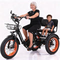 20"x4.0" Fat Tire 750W Folding Electric Tricycle 48V 15Ah Aluminum 7-Speed B390