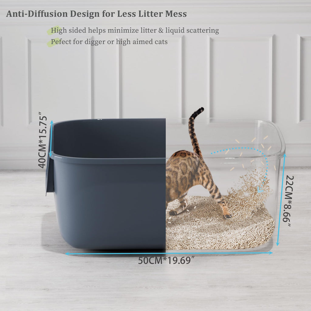 Large High Sided Anti-Splashing Cat Litter Box R486