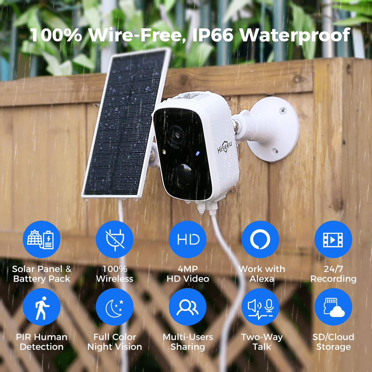 4 Pack Wireless Solar Security Camera T954