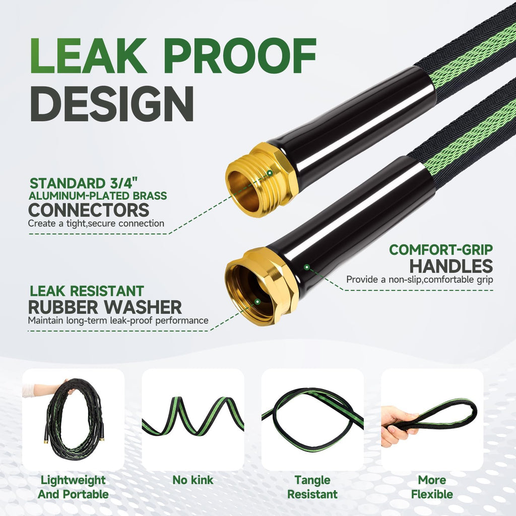 100 ft Flexible Non-Expanding Kink Free Garden Hose C1816