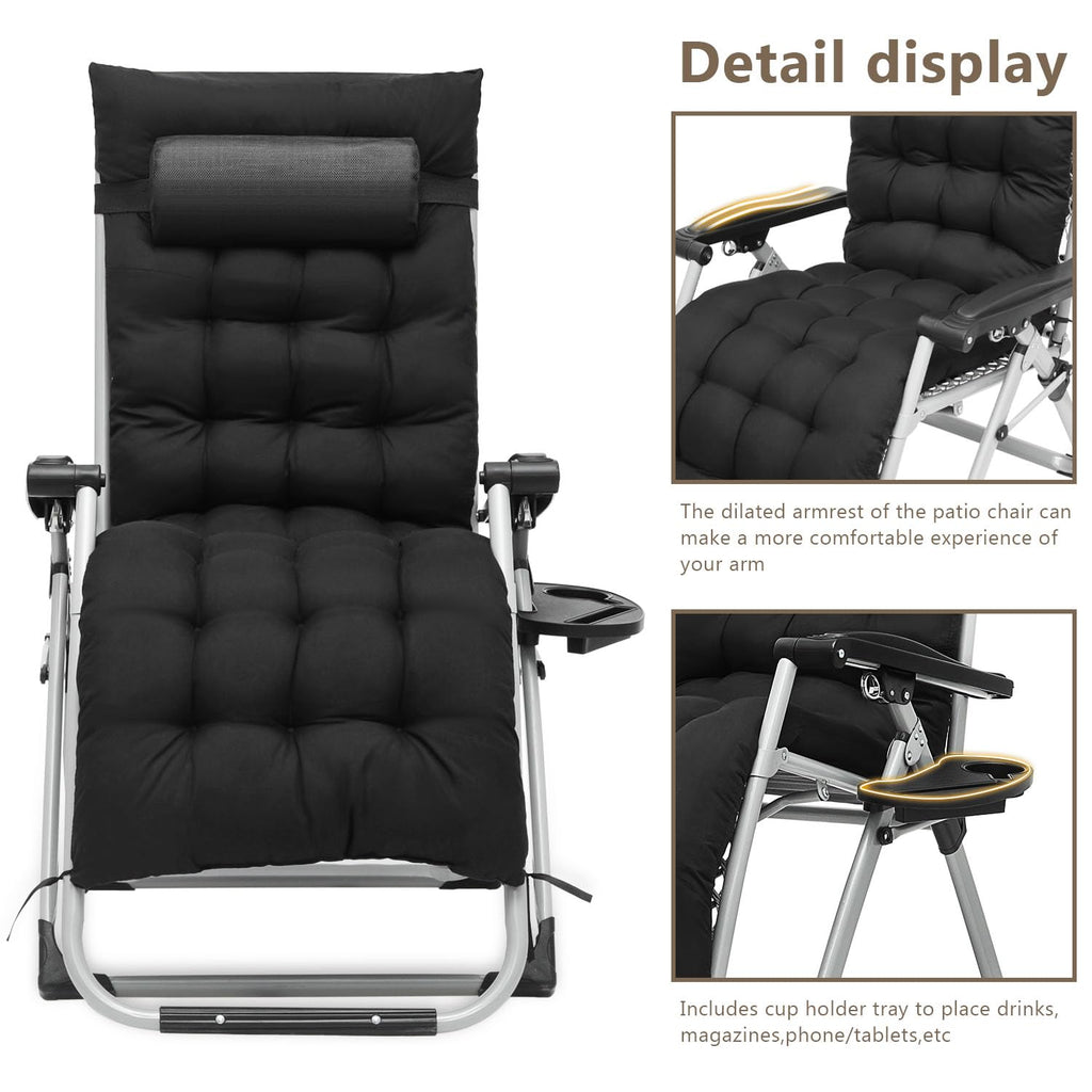 Zero Gravity Lounge Chair Black W743293