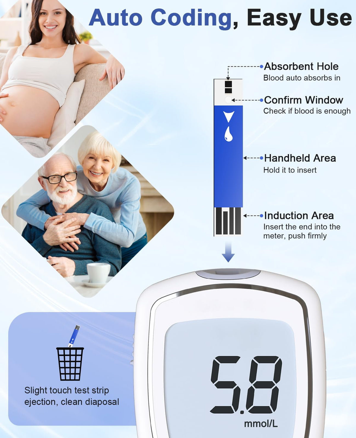 Blood Glucose Test Strips, 100 Lancets X982