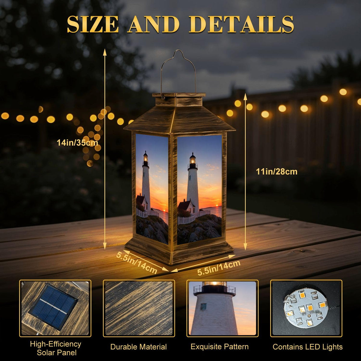Solar Lantern Outdoor Waterproof LED Hanging Solar Lights F233