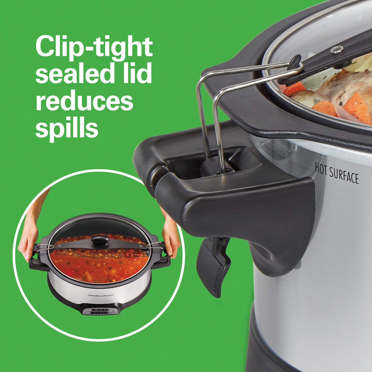 Programmable 6 Quart Slow Cooker with Travel Lid Lock M74473