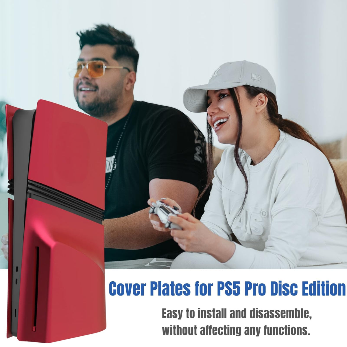 Red PS5 Pro Console Cover Plates A11276