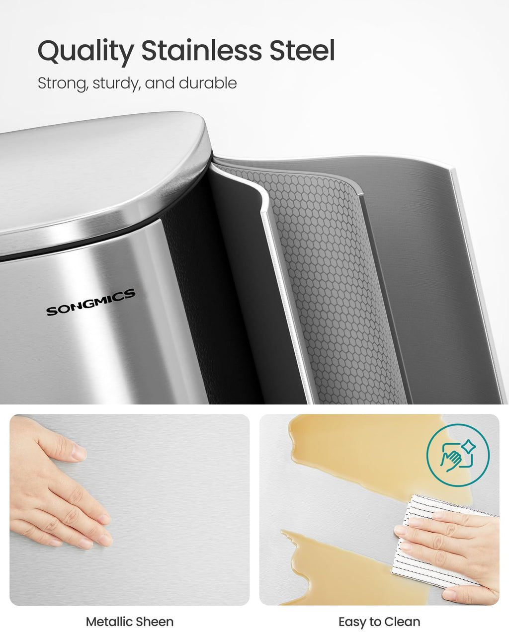 13 Gallon Stainless Steel Trash Can Q81838