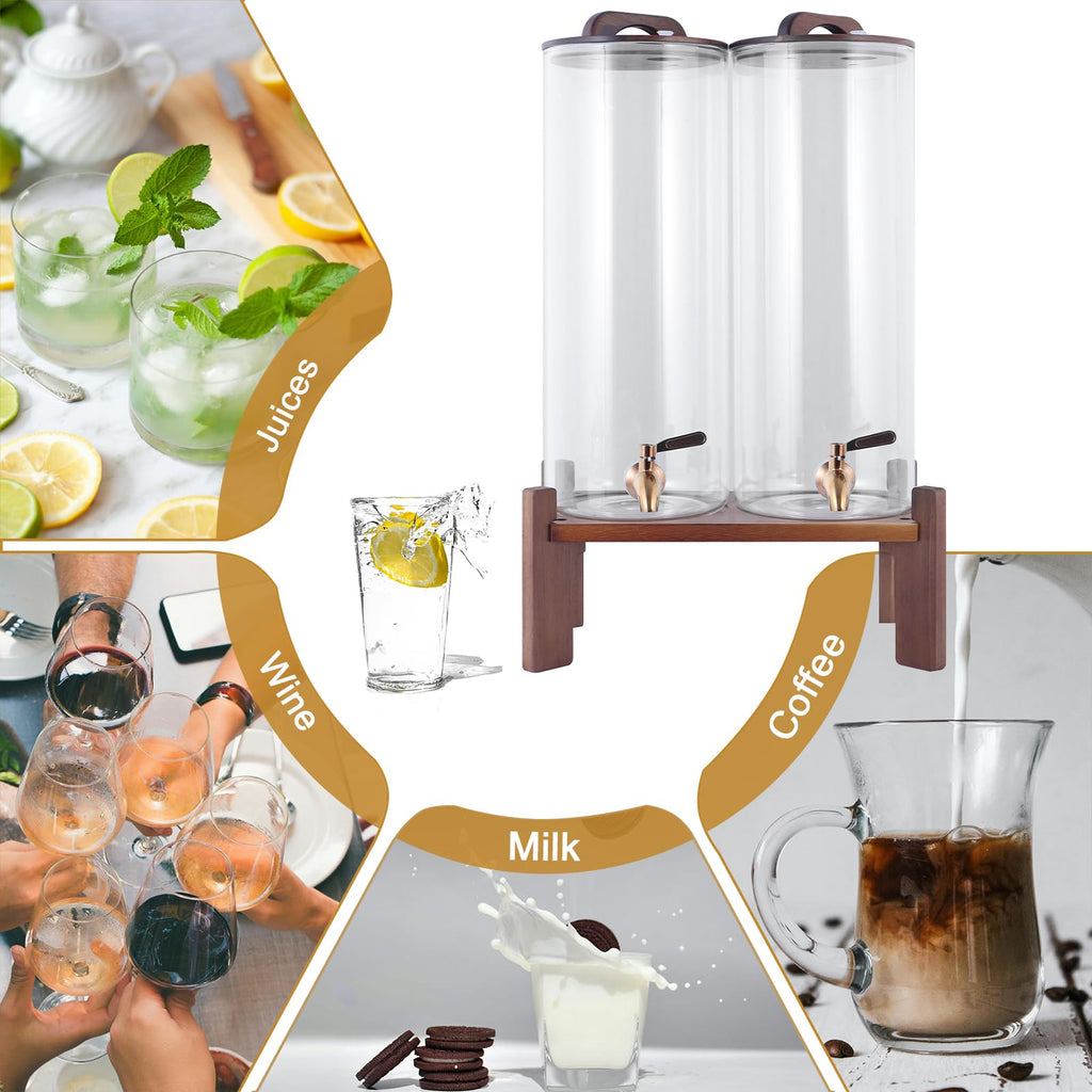 2.2 Gallon Glass Drink Dispenser with Stand U5812