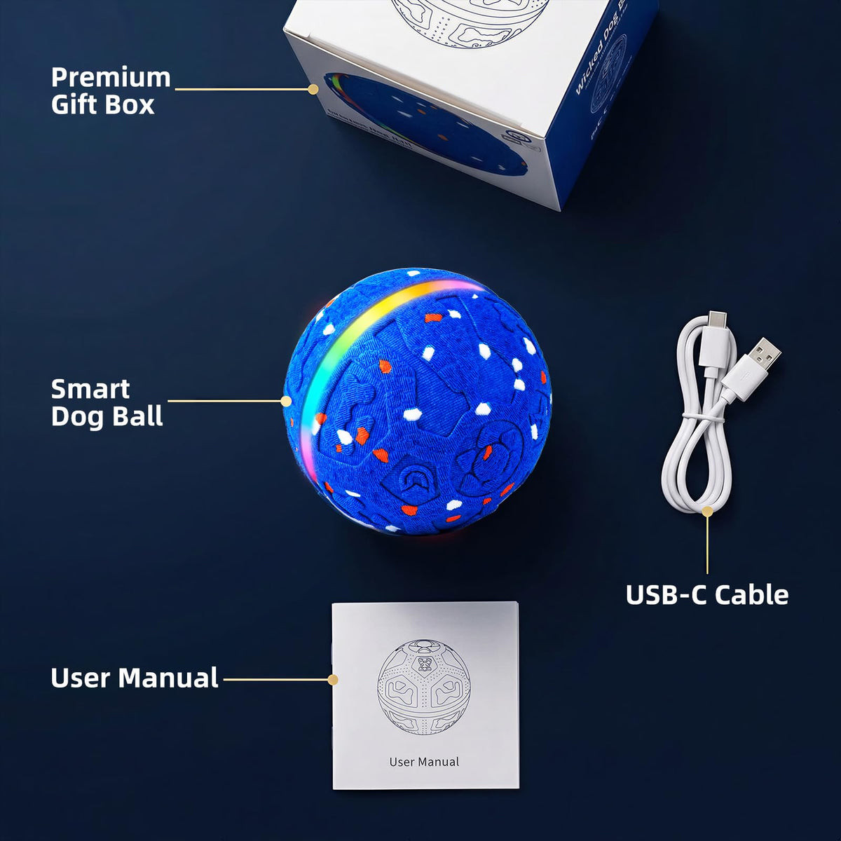 Interactive Dog Ball Toy 3 Modes J71257