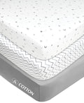 3 Pack Fitted Mini Crib Sheet 38x24" J713830
