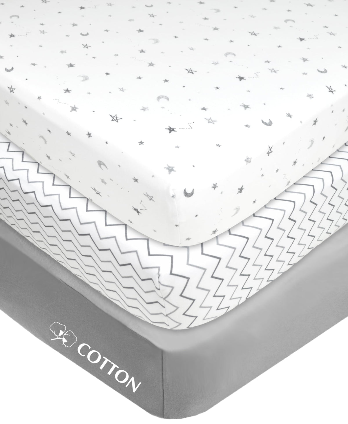 3 Pack Fitted Mini Crib Sheet 38x24" J713830