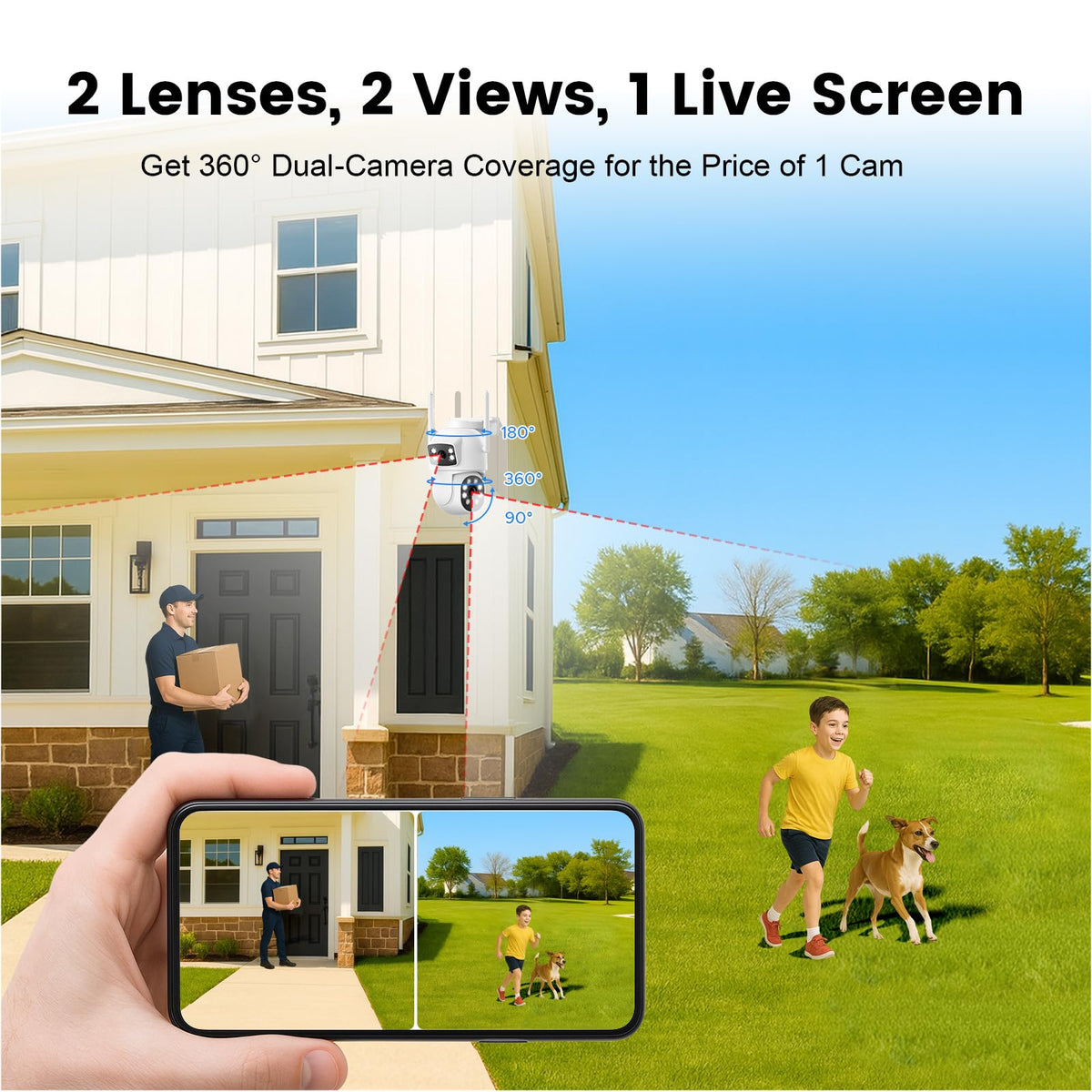 Wireless Outdoor 4 Cam Home Security Cameras System K61217