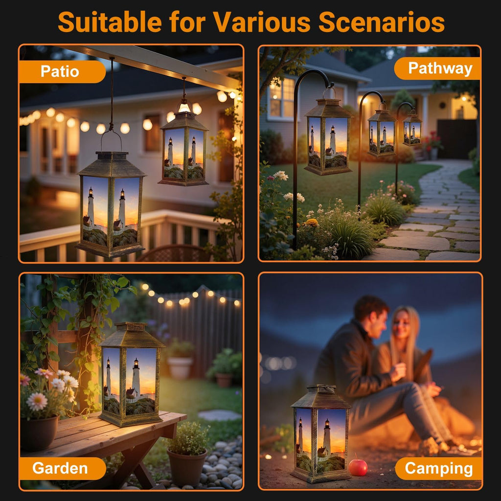 Solar Lantern Outdoor Waterproof LED Hanging Solar Lights F233