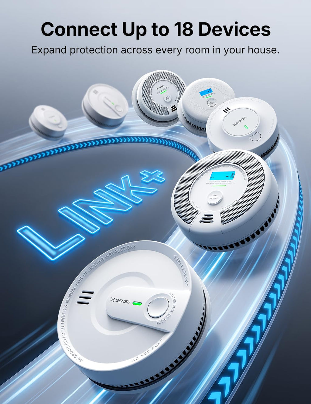 Interconnected Smoke Detector 10-Year Battery 3-Pack Z43596
