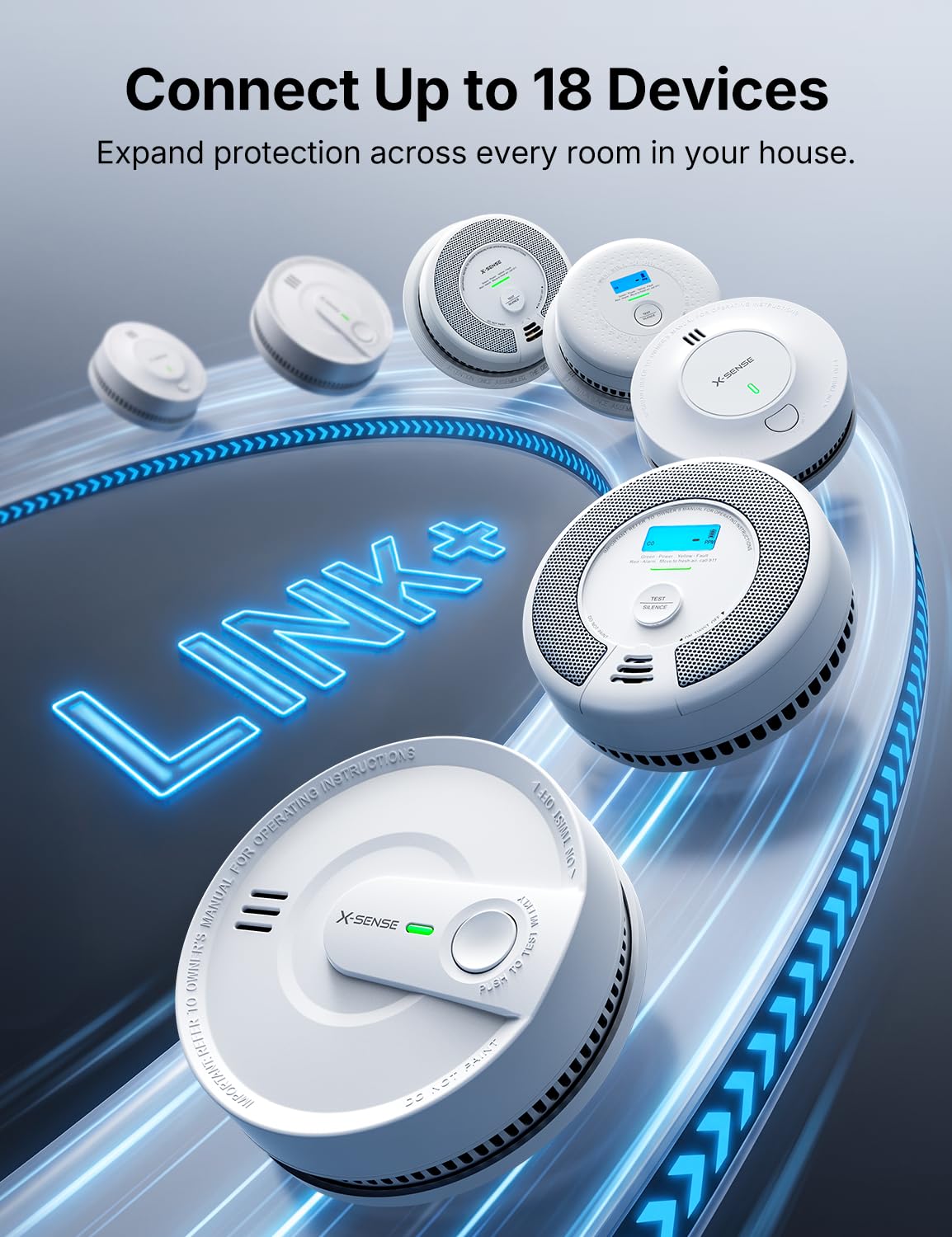 Interconnected Smoke Detector 10-Year Battery 3-Pack Z43596