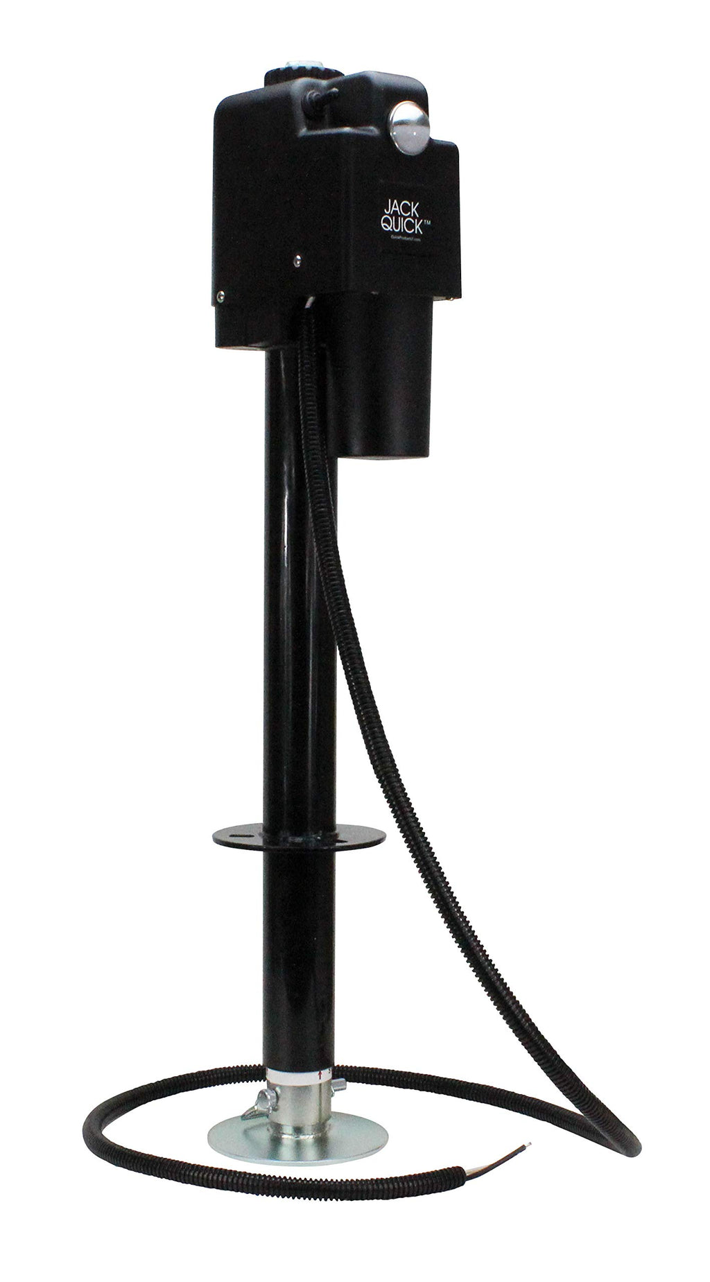 Electric A-Frame Tongue Jack with LED Work Light and Ground Wiring, 3,650 lbs. Capacity, Black Z773