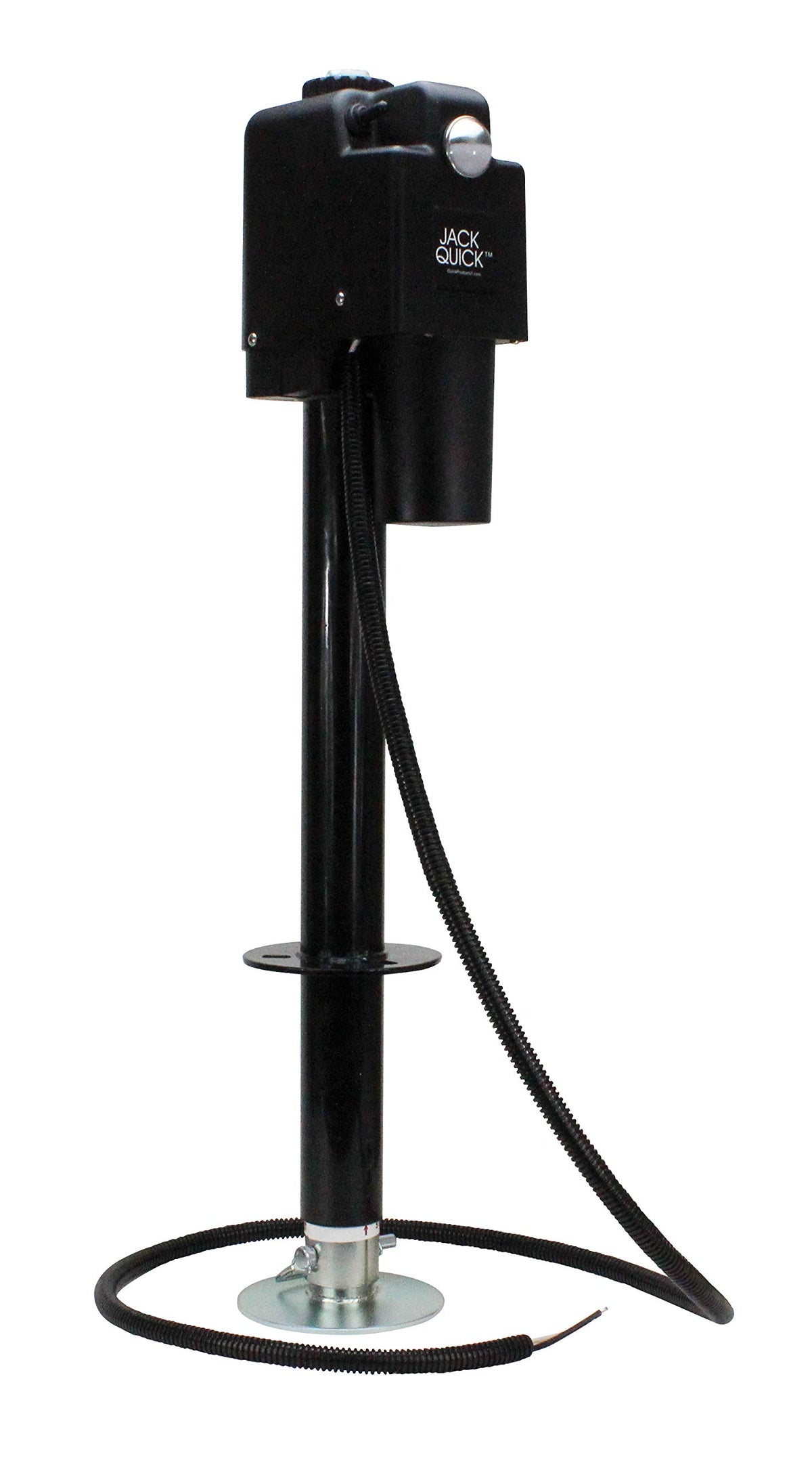 Electric A-Frame Tongue Jack with LED Work Light and Ground Wiring, 3,650 lbs. Capacity, Black Z773