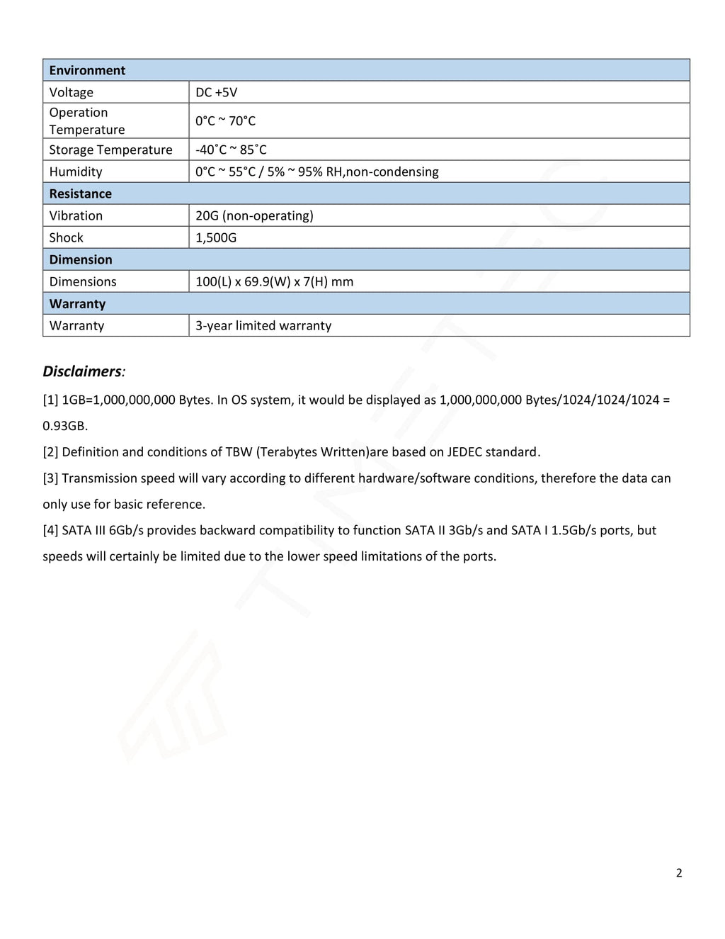 1TB 2.5 Inch SATA III Internal SSD E8206