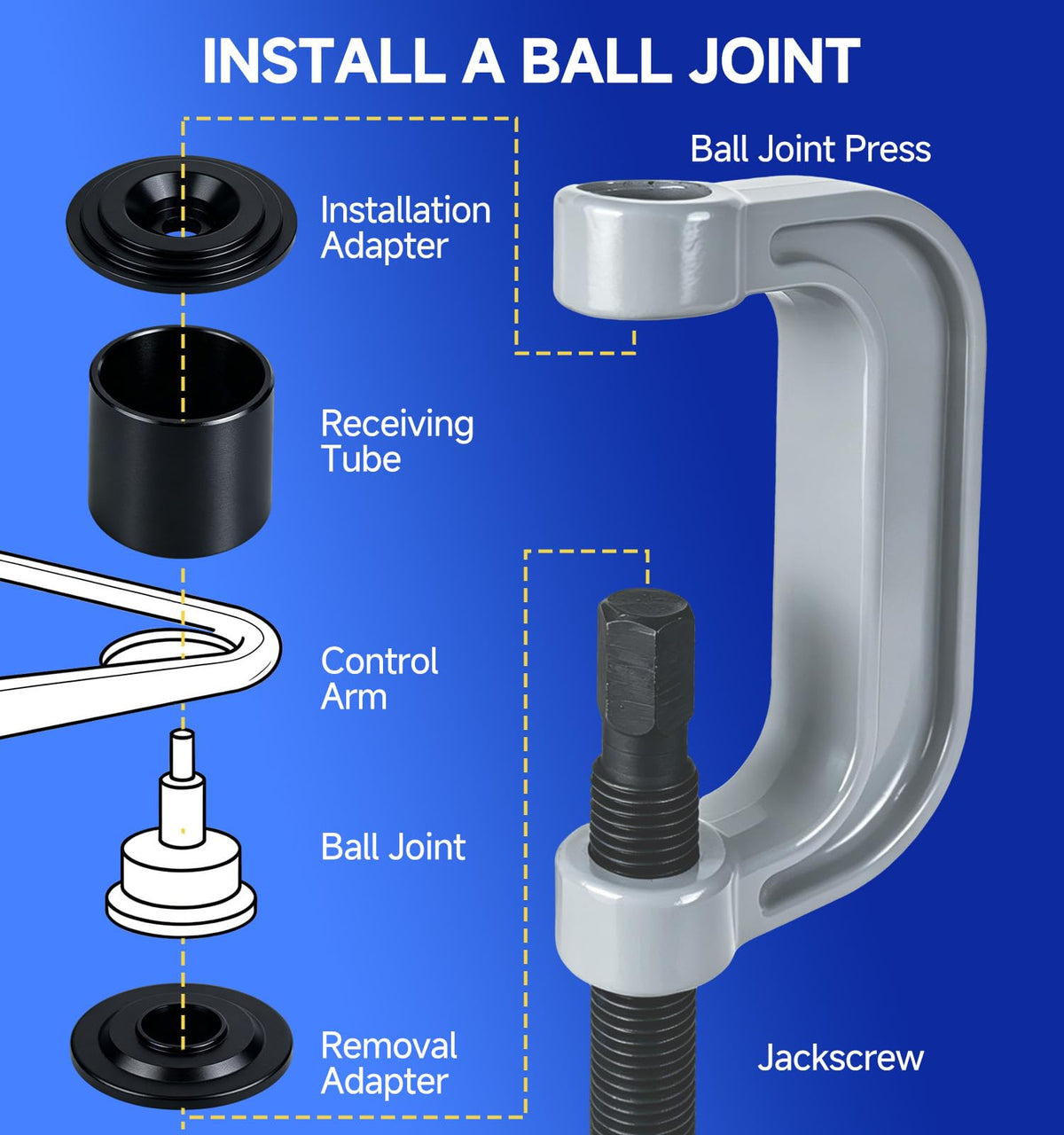 10PC Ball Joint Press Kit & Removal Tool W36785