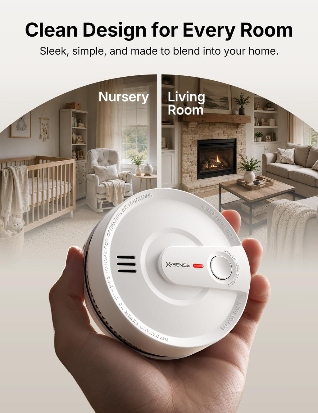 Interconnected Smoke Detector 10-Year Battery 3-Pack Z43596