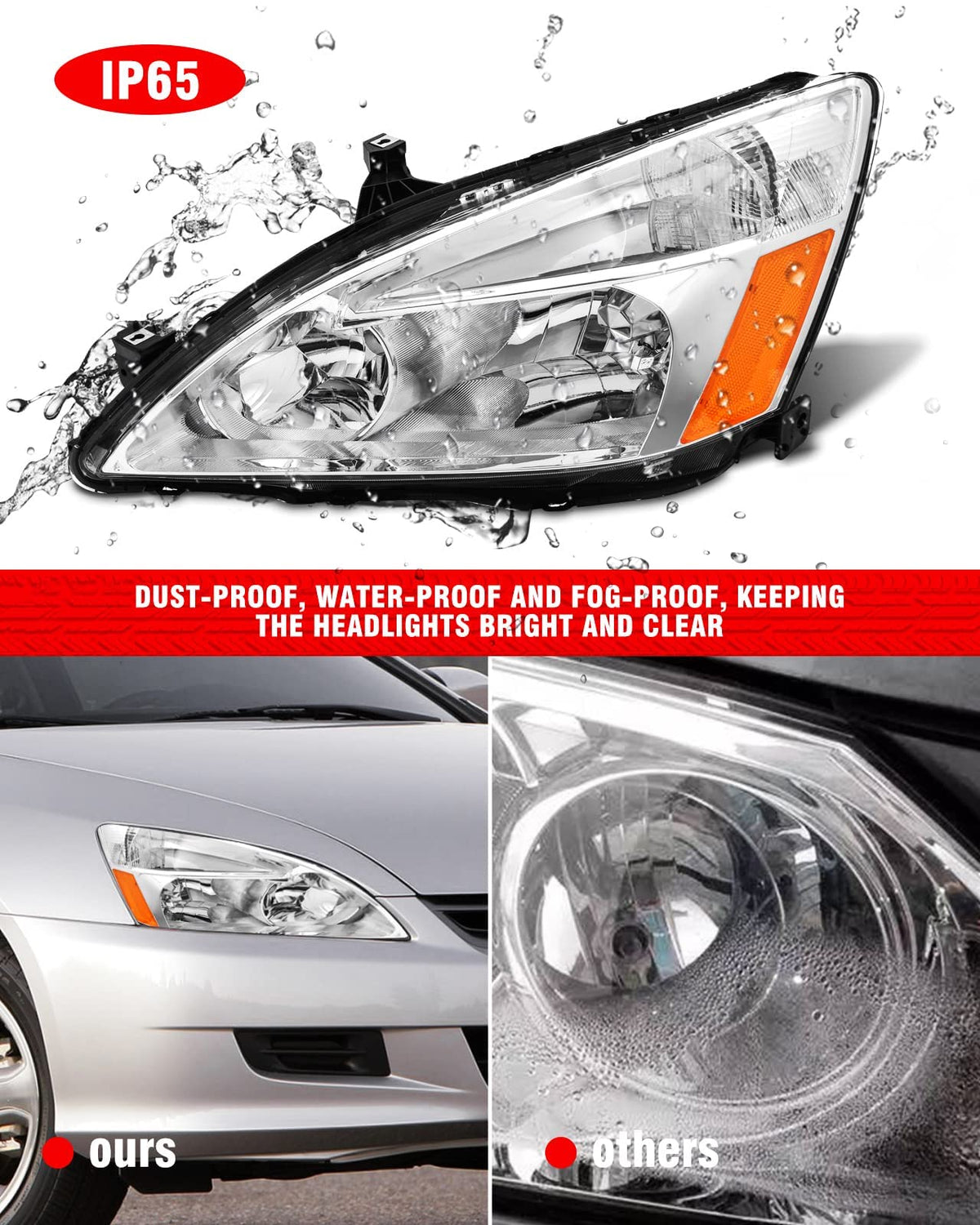 2003-2007 Honda Accord Halogen Headlight A34508