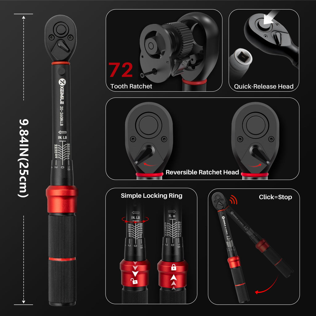 1/4" Drive Torque Wrench & Screwdriver Set U46492