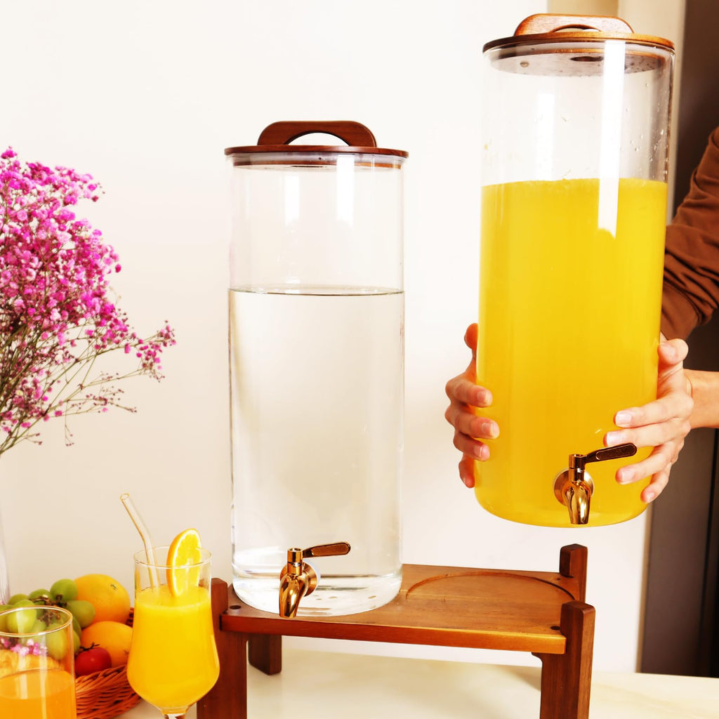 2.2 Gallon Glass Drink Dispenser with Stand U5812