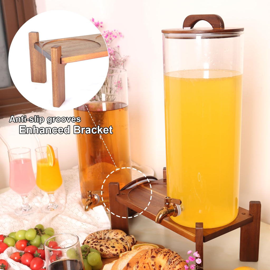 2.2 Gallon Glass Drink Dispenser with Stand U5812