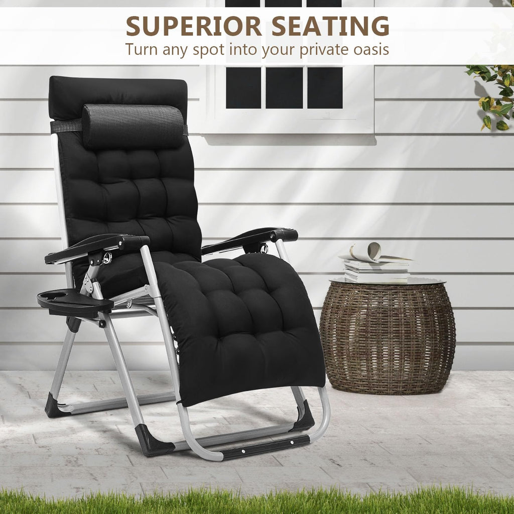 Zero Gravity Lounge Chair Black W743293